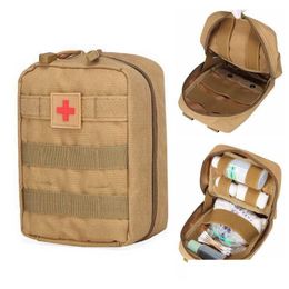 Outdoor Bags Pouch Medical Cam Tactical Molle First Aid Kit Army Hunting Emergency Survival Tool Pack Military Edc Bag Drop Delivery Dhrvm