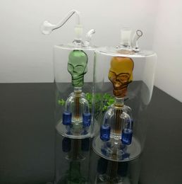 Smoking Pipes Aeecssories Glass Hookahs Bongs Large upper skull and lower four claw filtered glass water pipe