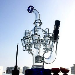 Recycler Water Pipes Unique Hookahs 12inch Matrix Perc Octopus Arms Oil Dab Rig Female with Bowl Titanium Nails OA01 ZZ