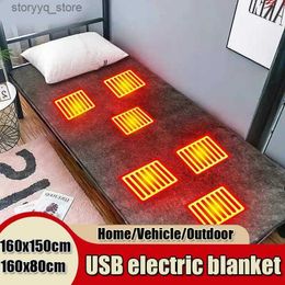 Electric Blanket 5V USB Electric Blankets Mat Winter Body Warmer Mattress Thermostat Heating Insulatio Heated Camping Sleep Bag Outdoor Q231201