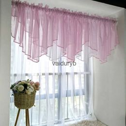 Window Treatments# Light Baby Pink Sheer Cascade Curtain for Kitchen Extra Wide Treatment White Shabby Ruffled Valance Tier Drapesvaiduryb