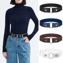 Belts No Buckle Invisible Stretch Belt For Women Girls Jeans Pants Dress Women's Adjustable Elastic Buckle-free No-show Waist