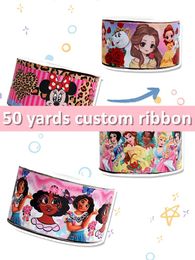 accessories Custom 38MM Cartoon Grosgrain Ribbon 100yards