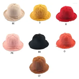 Hats Cotton Bucket Hat Kids Lightweight Outdoor Hip Hop Fringe Tassels Solid For Sun