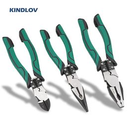 Screwdrivers KINDLOV 5 In 1 Pliers Set 6/7/7.5/8/8.5/9Inch Diagonal Pliers Universal Needle Nose Pliers Wire Cutter Stripper Repair Hand Tool