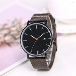 Wristwatches 2023 Minimalist Ultra Thin Ladies Watches Creative Simple Stainless Steel Mesh Belt Quartz Watch Leisure Female