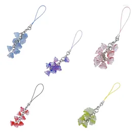 Keychains Flower Phone Charm Pendant Stylish Accessory Lilys Of The Valley Chain Perfect Gift For Women And Girls Dropship