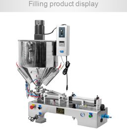 Linboss Heating mixing type filling machine for filling tomato sauce peanut butter cream Chilli sauce olive oil Single head filling machine