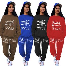 Suits Autumn Winter Women Tracksuit Two Piece Sets Oversized Pullovers Sweatshirts Casual Long Pants Sports Suit Female Ensemble Femme