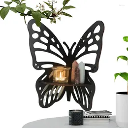 Decorative Plates Wall Corner Shelf With Butterfly Frame Hanging Jewelry Holder Storage Space Saving For Bedrooms