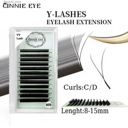 False Eyelashes YY Lash Extensions Y Shape Volume Eyelash 3D Faux Cil Premade Fans Lash Cluster Makeup Classic Individual Eyelash Bundle CIlios Q231129