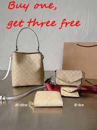 CAH New Women's Luxury Shopping Bag Handbag Wallet Card Bag Fashion Bag Cosmetic Bag Top Designer Handbag Four-in-One Combination Bag Tote Bag Mini Bag