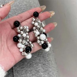 Dangle Earrings Statement Fashion Strands Pearl For Women Personality White And Black Big Earring