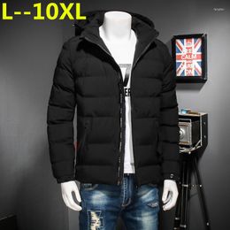 Men's Down 10XL 8XL 6XL Brand Parkas Outwear Winter Jacket Men Windproof Hood Fashion Warm Casual Jackets Male Large Size