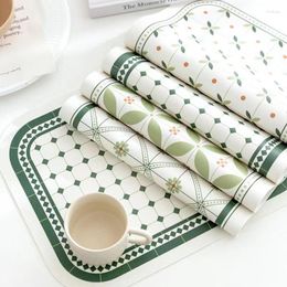 Table Mats 1Pc Ins Style Mat Set Non-Slip Bowl Pad Washable PVC Dining Placemats Modern Home Decoration Accessories