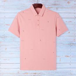 Men's Polos Men's Fashion Polo Shirt Short Sleeve T-Shirt Spring Summer Business Casual Plus Size Simple Wear With Stretch & Spandex