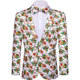 Men's suit floral Paisley patterned jacket classic pointed lapel sequin tailcoat jacket wedding party ball Men's Jackets Christmas