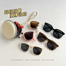 Foldable sunglasses children boys babies summer UV resistant glasses for girls sun visors