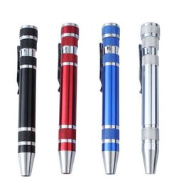 Multifunction 8 in 1 Precision Screwdriver With Magnetic Mini Portable Portable Aluminum Tool Pen Repair Tools For Mobile Phone V5917093