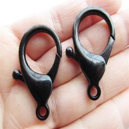 100pcs 35mmx24mm Large Heavy Good quality Antique Bronze Lobster Clasp Hooks Connector Charm Finding DIY Accessory303D