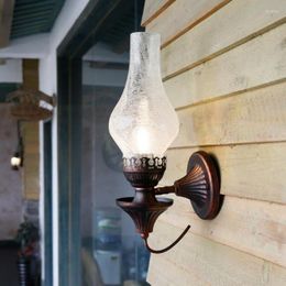 Wall Lamp Retro Restaurant Balcony Aisle Bedside Lighting Porch Iron Creative Antique Light Industrial Decor