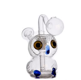 Cartoon Small Oil Dab Rigs Hookahs 14mm Glass Oil Burner Bong Perc Percolator Beaker Bongs Water Pipes with Male Glass Oil Burner Pipe