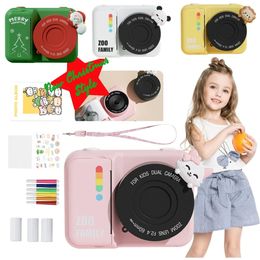 Film Cameras Kids Camera Instant Print WIFI Toddler Camera 3.0 Inch Screen HD Digital Camera 48MP Birthday Gifts for Boys Girls 231128