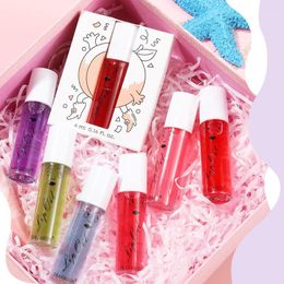 Lip Gloss Fruit Roll-On Oil Mirror Glass Glaze Makeup Moisturizing Transparent Long Lasting Hydrating Lipstick Cosmetic