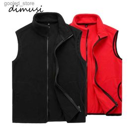 Men's Vests DIMUSI Winter Mens Fleece Vests Male Thick Warm Waistcoats Casual Outwear Thermal Softshell Vests Sleeveless Jacket Men Clothing Q231129