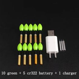 Fishing Accessories 10pcslot Night Light Stick Led Lightstick Starlight Glow Sticks Rechargeable CR322 CR425 Battery A501 231128