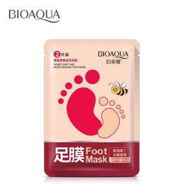 100pcs BIOAQUA Feet Mask Milk And Bamboo Vinegar Foot Mask Skin Peeling Exfoliating Regimen For Feet Care Honey Nourishing Mascarilla Para Pelar La Piel De Los Pies