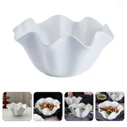 Bowls Small Soup Bowl White Ceramic Dishes Multi-function Porcelain Kitchen Large Noodle Dinnerware