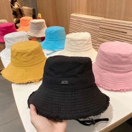 Designer Bucket HatFor Women Frayed Cap Bob Wide Brim Hats Summer Fitted Fisherman Beach