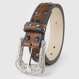 Belts versatile for women, new autumn version, Western style carved belt can be paired with jeans belt