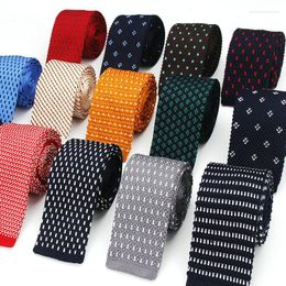 Bow Ties Brand Men's Knit Tie Casual Skinny Knitting Neckties For Wedding Evening Party Gravata Slim Man Knitted Neck