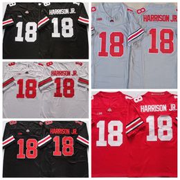 Ohio State Buckeyes College Football Jerseys 18 Marvin Harrison Jr. Jersey Stitched Grey Shirts