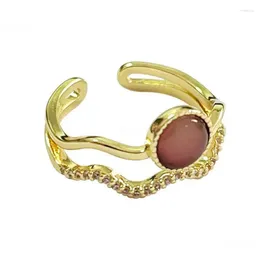 Cluster Rings Personalised Handicrafts Preferred Material Electroplating Womens Jewellery Fashion Creative Ring Open Style Unique Alloy