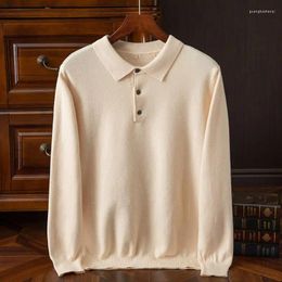 Men's Sweaters 2023 Autumn Fashion Design Polo Neck For Men Casual And Social Wear Quality Cotton Mens Sweater Pullovers D42