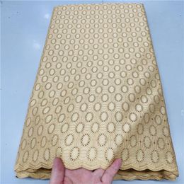 Fabric 5 Yards Hot Selling Nigerian Cotton Polish Fabric High Quality Swiss Polish Lace Material With Embroidery For Men HL080901