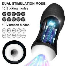 10 Modes Automatic Male Masturbator Vibration Sucking Machine Vacuum Simulation Blowjob Silicone Adult Supplies Sex Toys for Men 231010