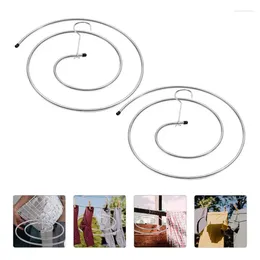 Hangers 2 Pcs Clothes Dryer Quilt Hanger Spiral Bed Sheet Drying Cloth Stand Metal Wash