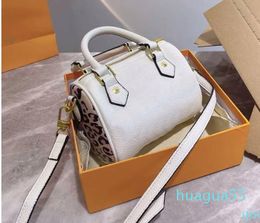 Designer Bags fashion bags Emboss Nano Speedy 30 Leopard shoulder bag Wild at Heart