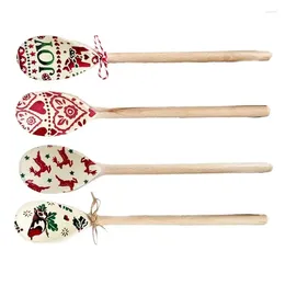 Spoons Funny Wooden Long Handle Coffee Spoon Tea Scoop Teaspoon Set Wood Honey Dessert Drink Stirrer Teaspoons