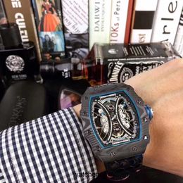 Designer Ri mliles Luxury watchs Automatic Mechanical Watch Richa Milles Rm53-01swiss Movement Sapphire Mirror Imported Rubber Watchband Mens Sport Brand Wa