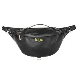 Top Quality Waist Bag Fashion Letters Embossed Waist Belt Bag Men Women pu Leather Waist Packs251k