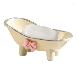 Liquid Soap Dispenser Holder Shower Cartoon Bathtub Shape With Drain Dish Creative Draining Storage Bathroom Accessories