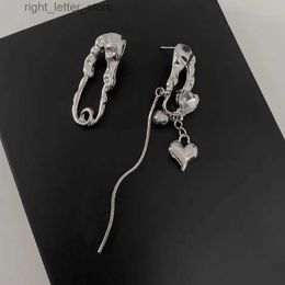 Stud 2023 New Irregular Women Pin Earrings Female with Zirconia Earrings Hundred Metal Asymmetric Party Jewellery Gift YQ231128