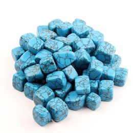 Loose Gemstones 200g lot Blue Turquoise Amethyst Chakra Natural Tumbled Stone Reiki Feng Shui Crystal Healing Point Beads With Fre283y