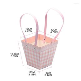 Gift Wrap XXFA Colorful Foldable Flower Bag With Handle Portable Waterproof Paper Packaging