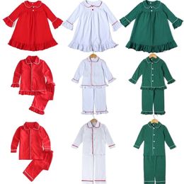 Pyjamas Family Matching Pyjamas Baby Kids Girls Boys Children Red Green White Christmas Cotton PJS 231124